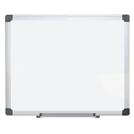 OFFICESOURCE ViZual Collection Magnetic Porcelain Dry-Erase Board with Aluminum Frame - 48" x 72" OS12011MPWH